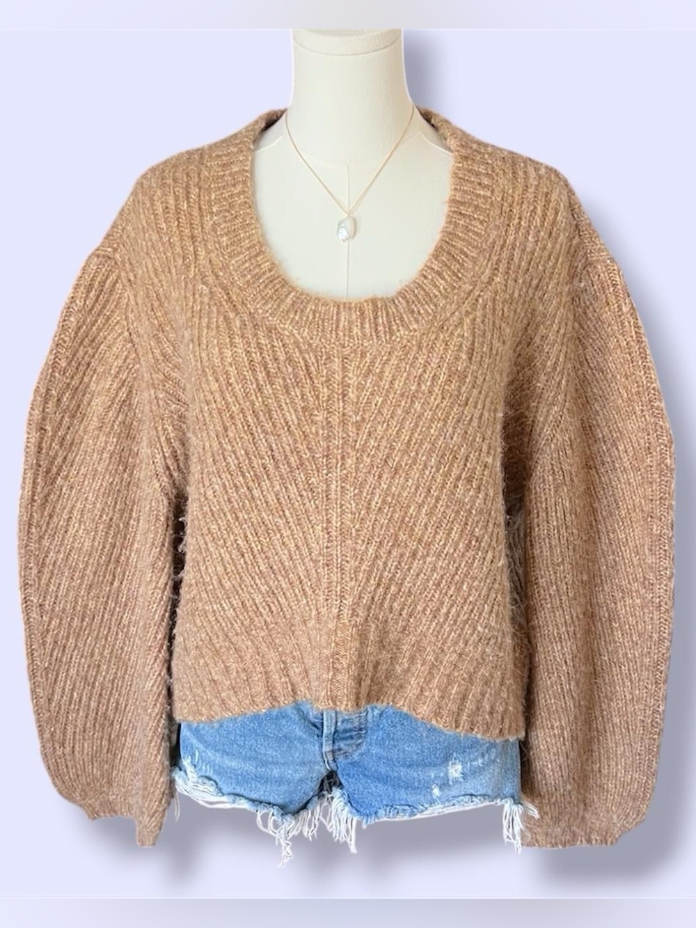Jonathan Simkhai brown knit sweater